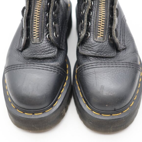 Doc Dr. Martens Sinclair Women’s Size 8 Black Leather Zip-Up Lace Platform Boots - Picture 10 of 11